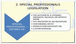 Special Professionals Legislation